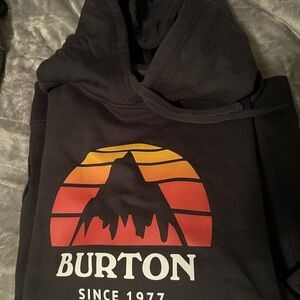 Burton Black Hoodie with Mountain Graphic